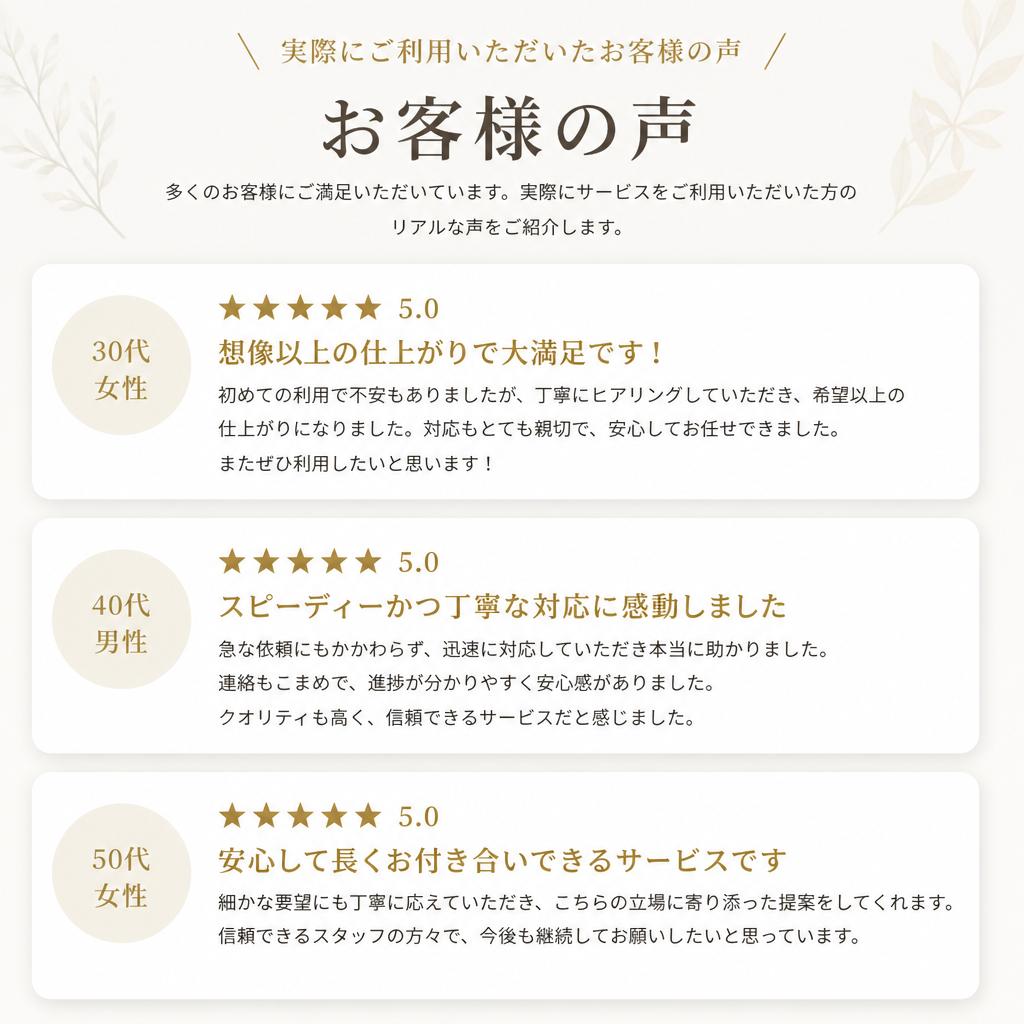 お客様の声
