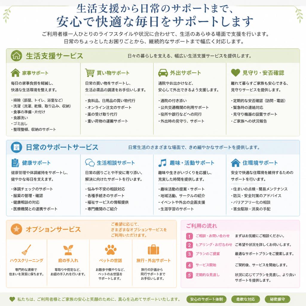対象となるサービスの種類