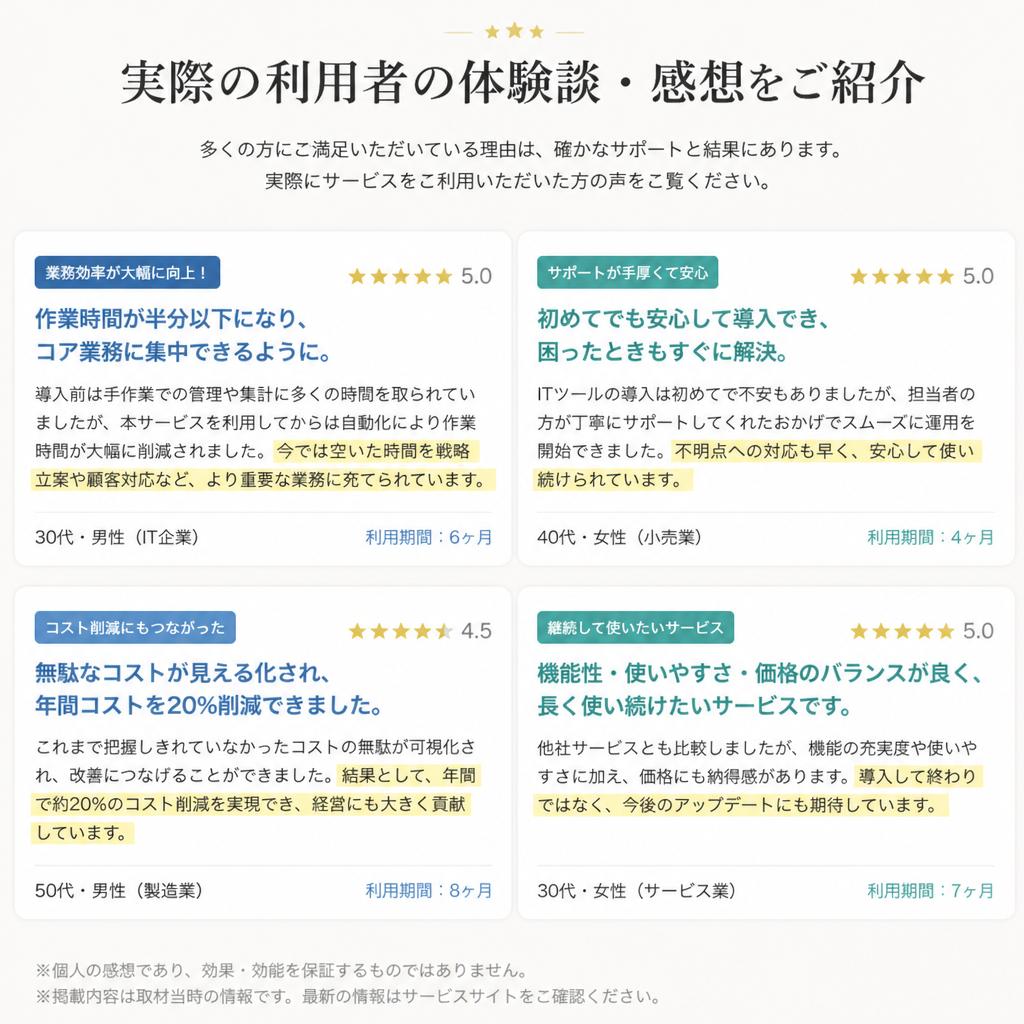利用者の声