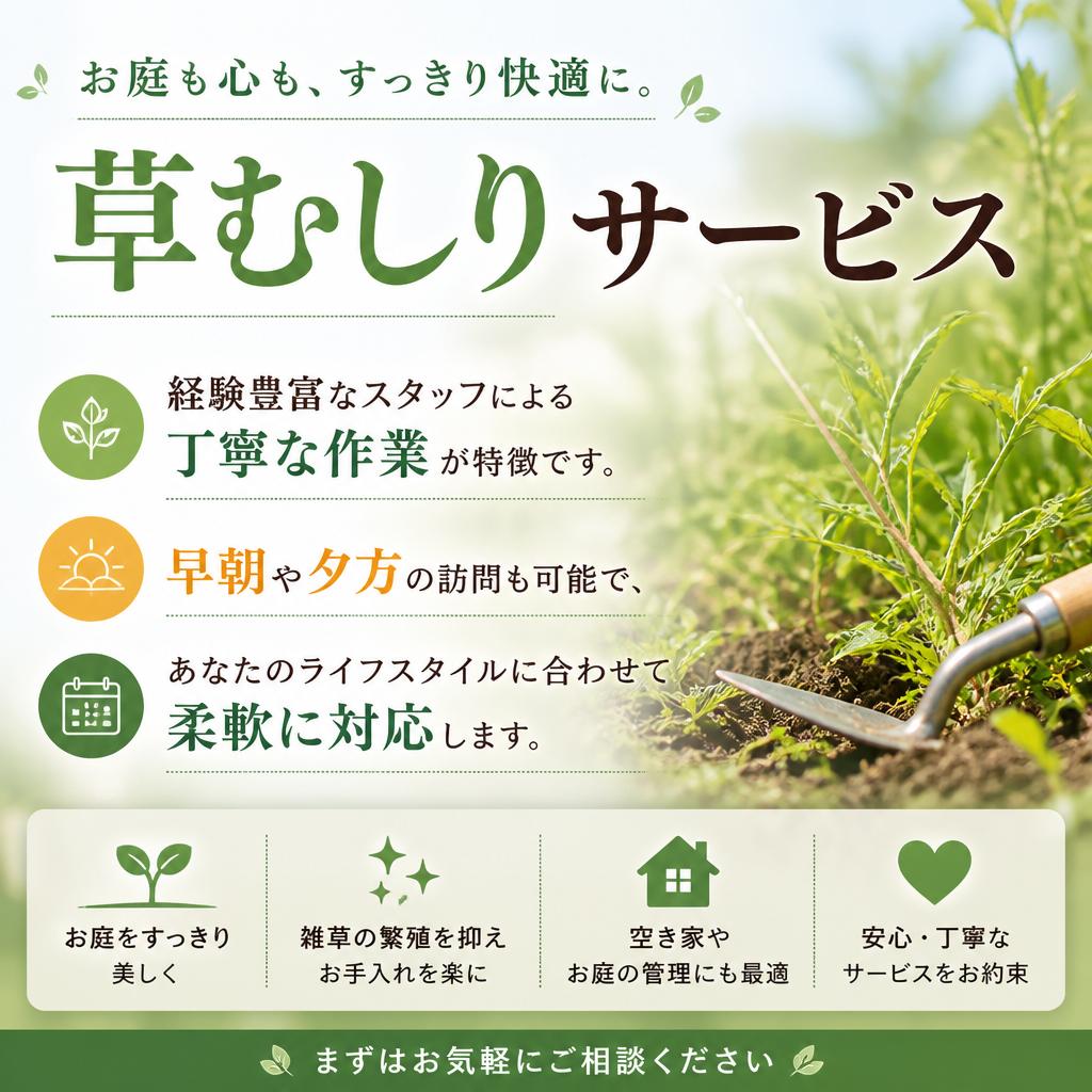 2. 草むしりサービスの特徴