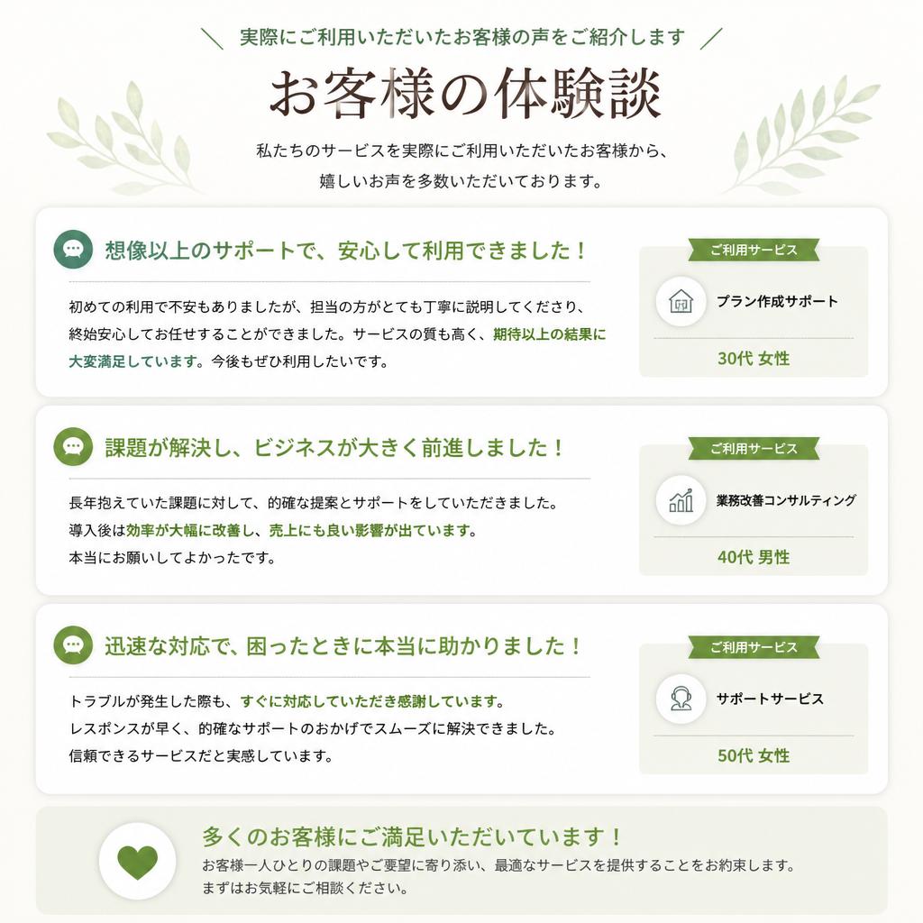 お客様の声