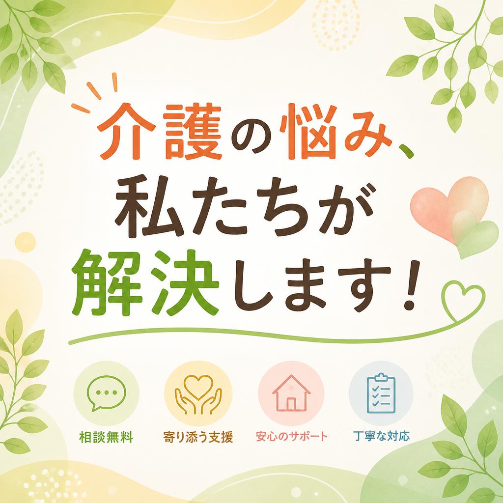 介護の悩み、私たちが解決します！