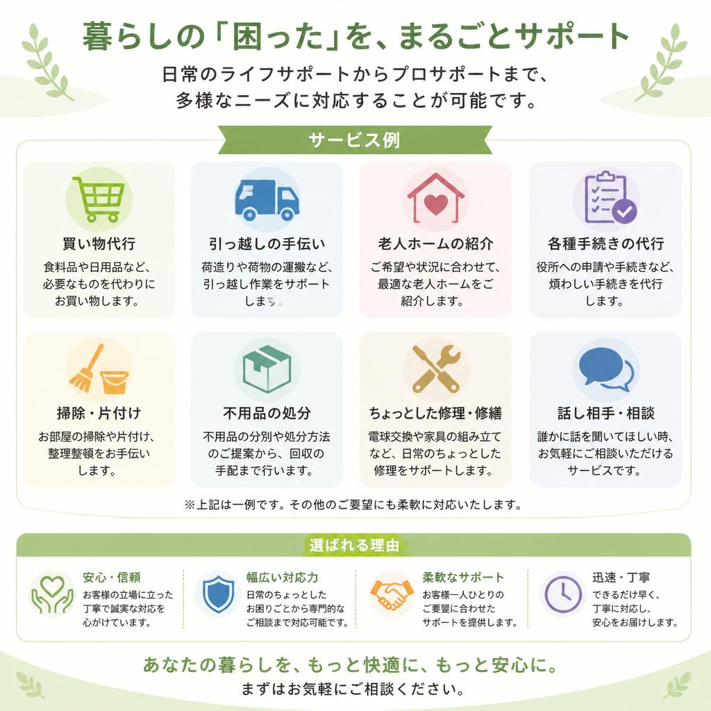 対応可能な依頼内容