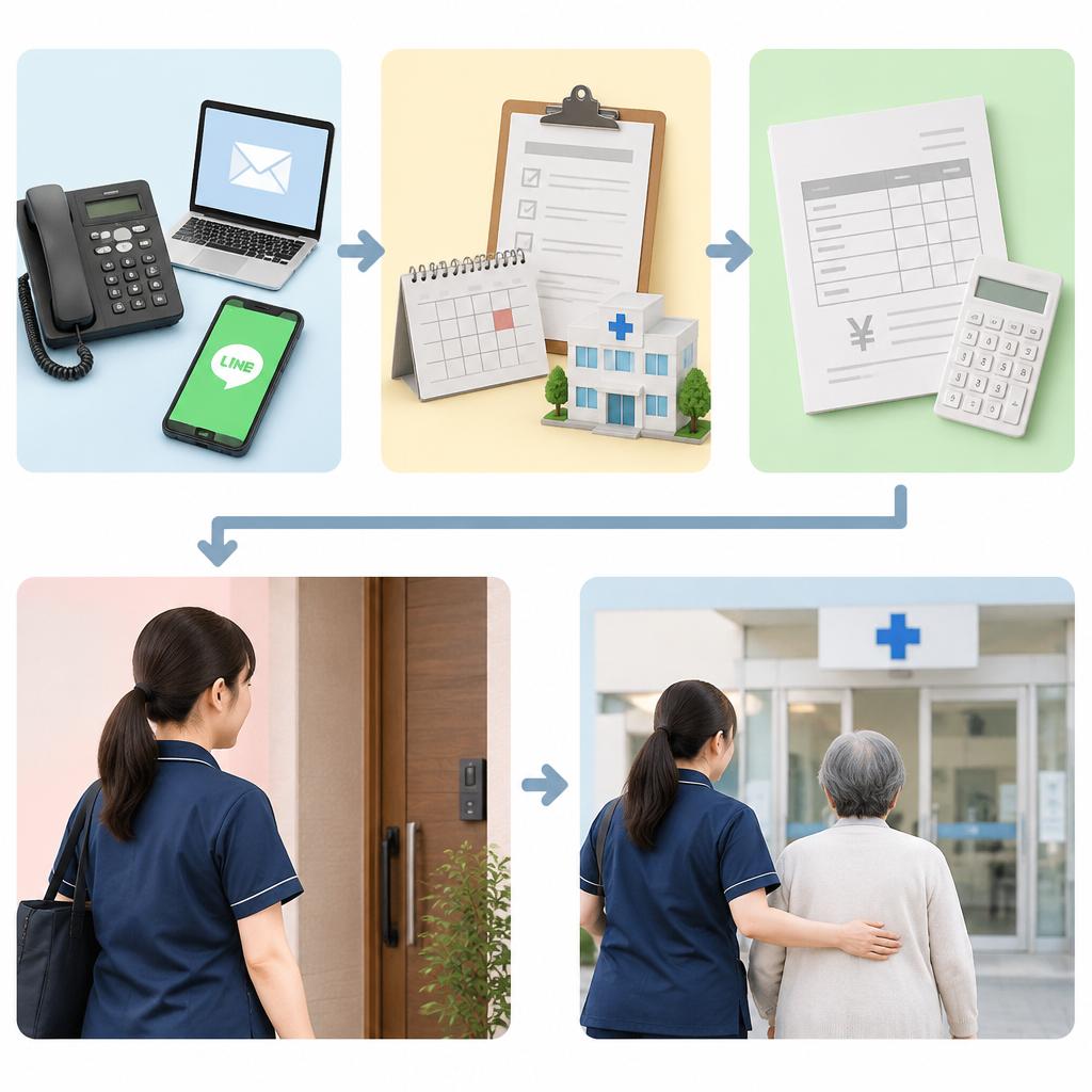 ご利用の流れはシンプル。まずは希望をお聞かせください